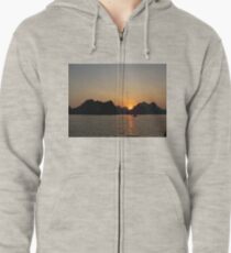Sunset Ha Long Bay, Vietnam Zipped Hoodie