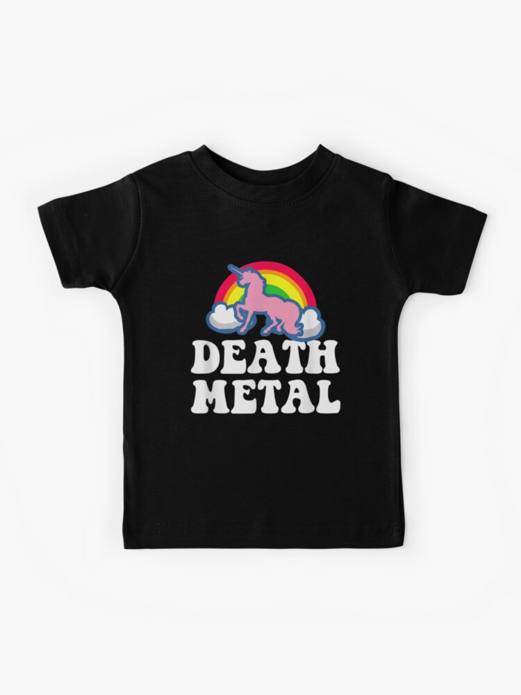 Heavy Metal Tee - Unicorn Rainbow Clouds Death Metal T-Shirt Heavy Metal Tee - Unicorn Rainbow Clouds Death Metal T-Shirt