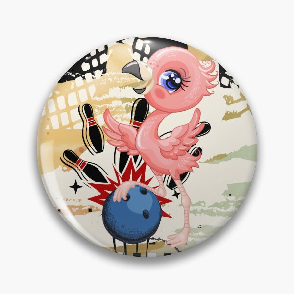Item preview, Cute Bowling Flamingo, Funny Shorebirds Lover Player designed and sold by calalassy.