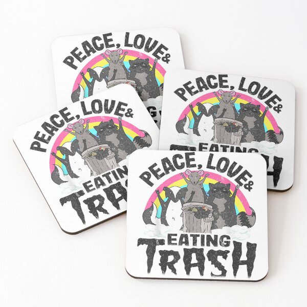 Item preview, Peace Love  Eating Trash Band Kids Punk Band Metal Rainbow designed and sold by Squirrelsx.