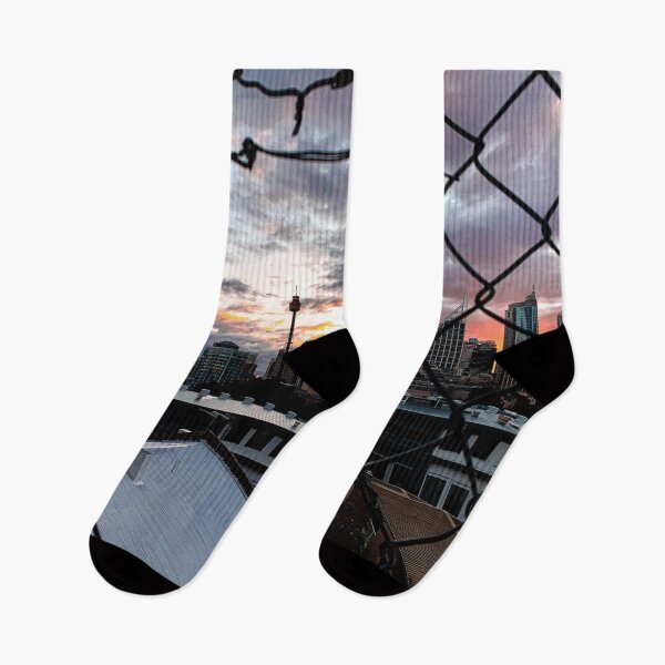 Item preview, Sydney Skyline Sunset Urban Jungle  designed and sold by mariagram17.