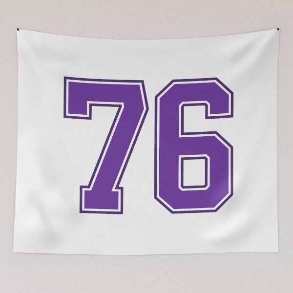 Item preview, Purple Number 76 lucky sports jersey seventy six designed and sold by HeavyStyle.