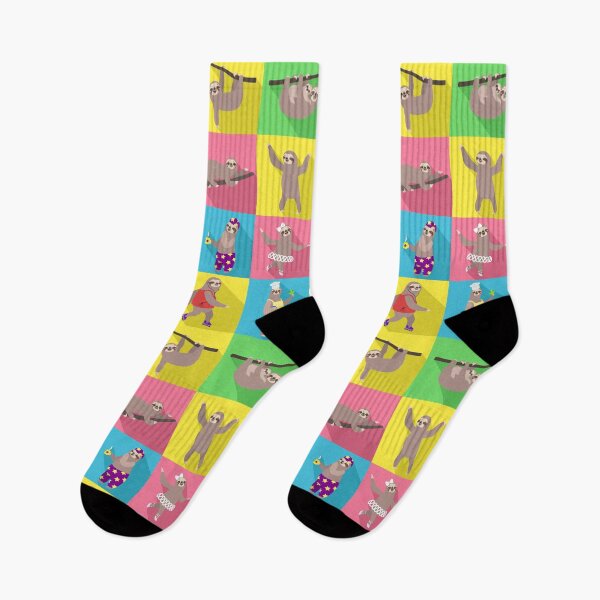 Item preview, Cute sloths. funny sleepy sloth, isolated wild jungle character. cartoon animal on rainbow branch, in coffee cup under book designed and sold by NOorYES.