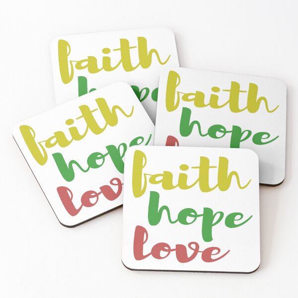 Item preview, Faith Hope Love yellow green red designed and sold by AmeliasArtistry.