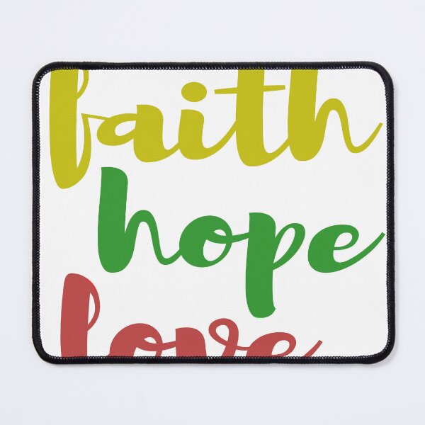 Item preview, Faith Hope Love yellow green red designed and sold by AmeliasArtistry.
