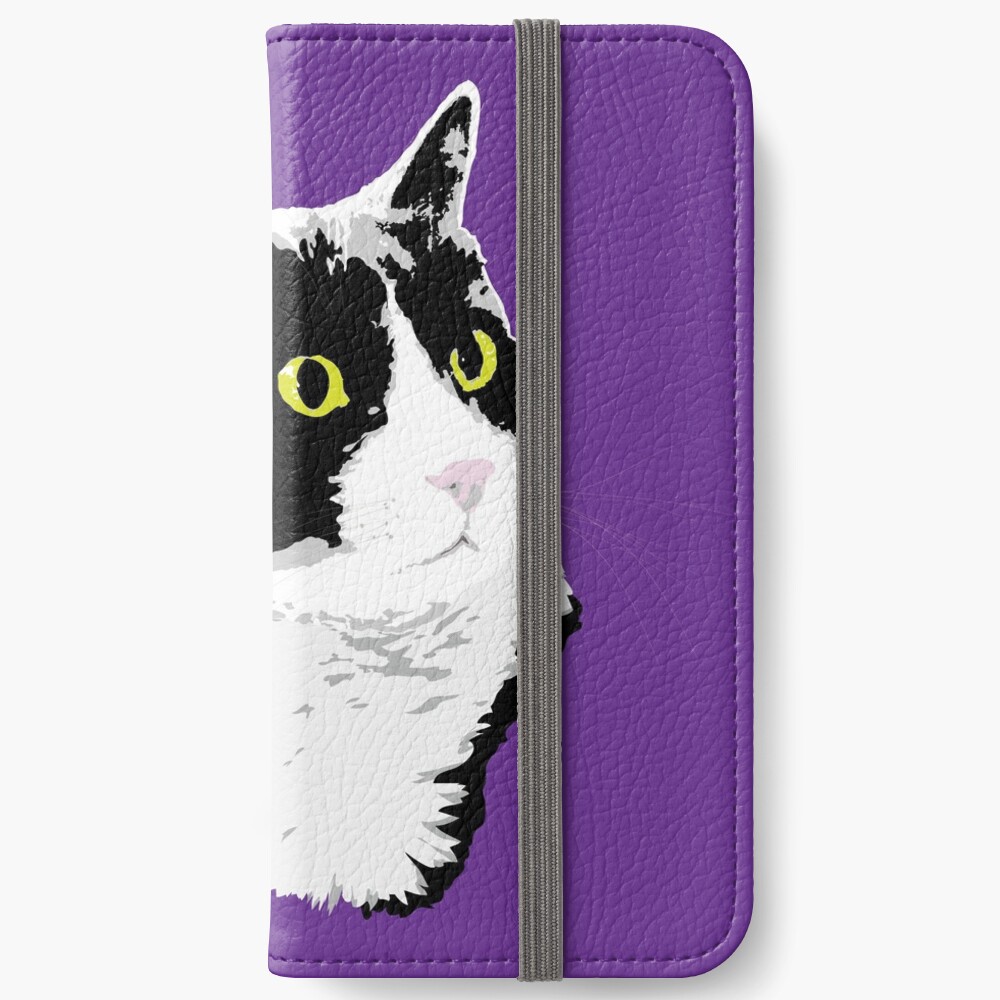 Regal Tuxedo Kitty iPhone Wallet