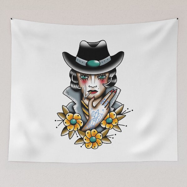 Item preview, Fkj tattoo flash cowgirl designed and sold by franckfkj.