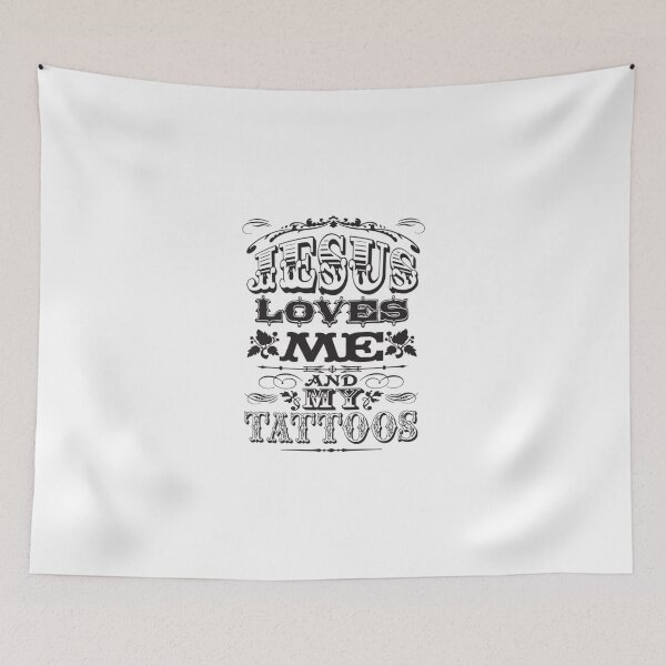 Item preview, Funny Jesus Loves Me and My Tattoos Premium designed and sold by XantaHucc.