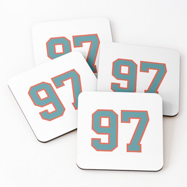 Item preview, 97 number, aqua orange lucky sports ninety seven designed and sold by ArtIsParty.