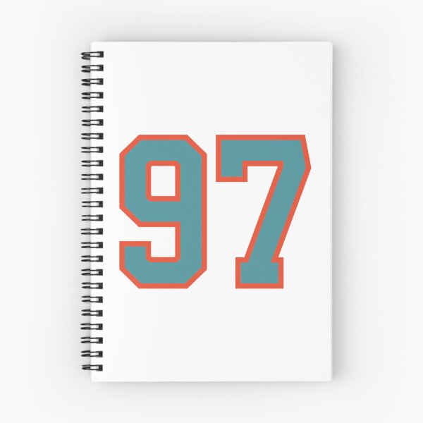 Item preview, 97 number, aqua orange lucky sports ninety seven designed and sold by ArtIsParty.
