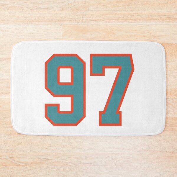 Item preview, 97 number, aqua orange lucky sports ninety seven designed and sold by ArtIsParty.