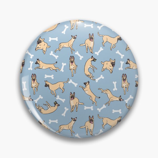 Item preview, Playing Cream Belgian Malinois - Blue Background designed and sold by Lulupainting.