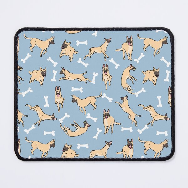 Item preview, Playing Cream Belgian Malinois - Blue Background designed and sold by Lulupainting.