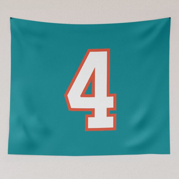 Item preview, Sports Number 4, white orange color lucky sport four designed and sold by ArtIsParty.