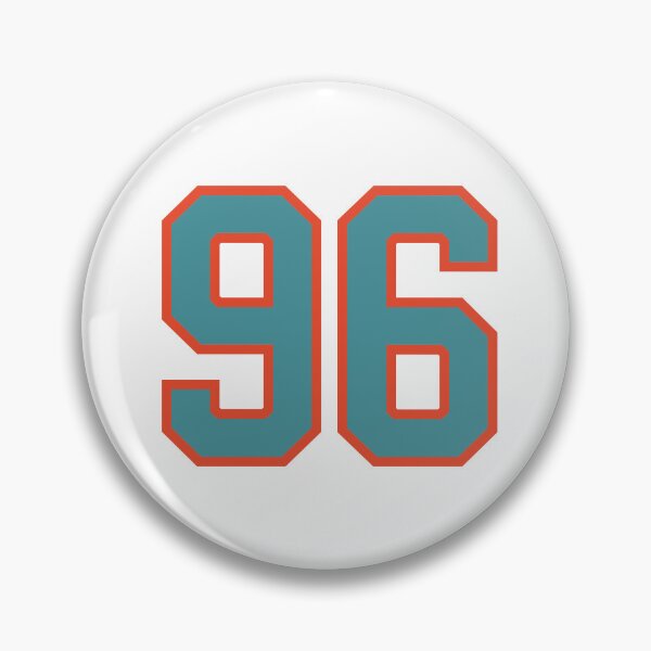 Item preview, 96 number, aqua orange lucky sports ninety six designed and sold by ArtIsParty.