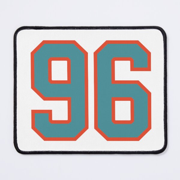 Item preview, 96 number, aqua orange lucky sports ninety six designed and sold by ArtIsParty.