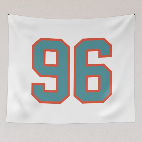 Item preview, 96 number, aqua orange lucky sports ninety six designed and sold by ArtIsParty.