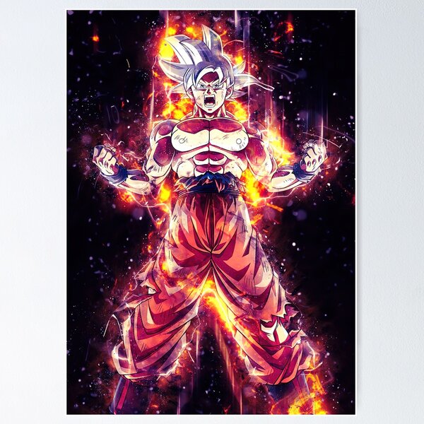 Vista previa del artículo con la obra «anime goku ultra instinto», diseñado y vendido por DavidBenson47.