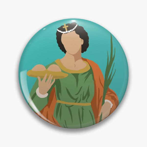 Item preview, Saint Agatha of Sicily (Patron saint of Breast Cancer): Catholic graphic art   designed and sold by TheCatholicLady.