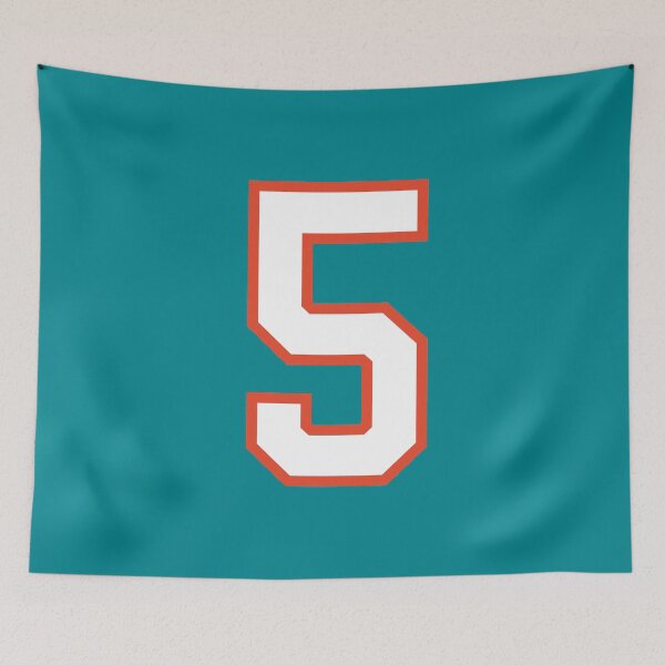 Item preview, Sports Number 5, white orange color lucky sport five designed and sold by ArtIsParty.