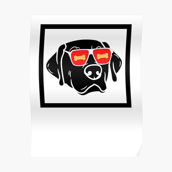 "Black Lab With Sunglasses" Poster for Sale by americancheez Redbubble
