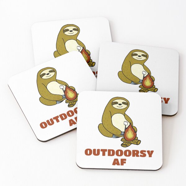 Item preview, Camping Quote, Outdoorsy AF, Sloth Lover, Funny Camping designed and sold by KD Merch.