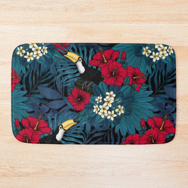 Item preview, Toucans amd tropical flora, green and red designed and sold by Katerina Mitkova Kirilova.