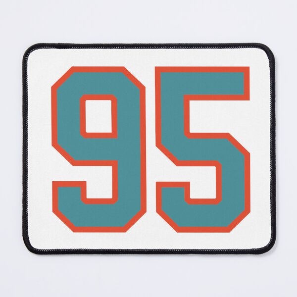 Item preview, 95 number, aqua orange lucky sports ninety five designed and sold by ArtIsParty.