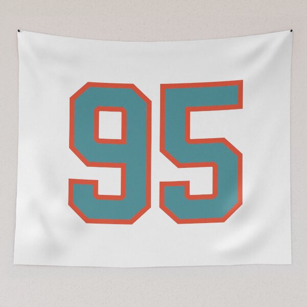 Item preview, 95 number, aqua orange lucky sports ninety five designed and sold by ArtIsParty.