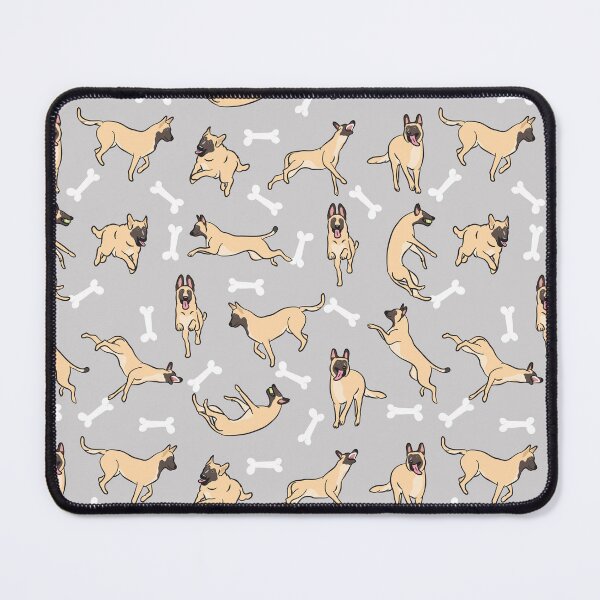 Item preview, Playing Cream Belgian Malinois - Gray Background designed and sold by Lulupainting.