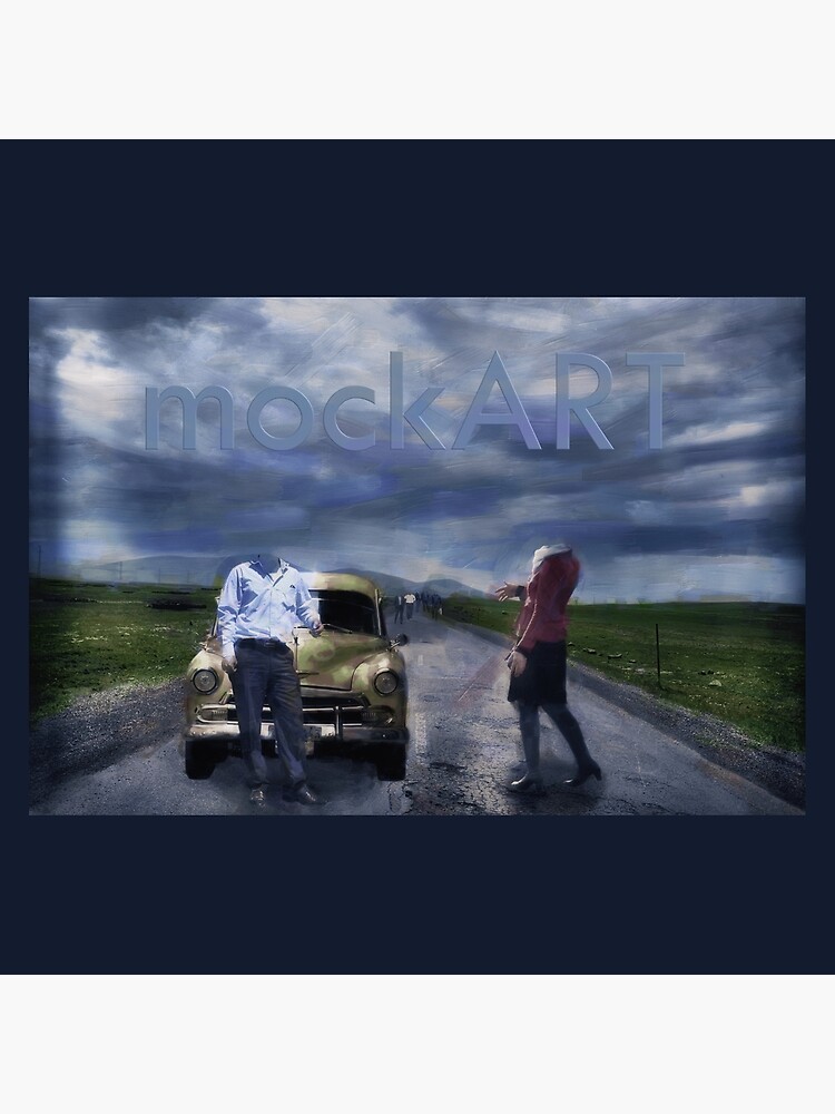 Thumbnail 2 of 2, Tote Bag, mockART - Men Who Lost Their Heads Walk The Country Roads designed and sold by mockART.