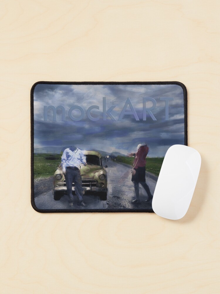 Thumbnail 1 of 5, Mouse Pad, mockART - Men Who Lost Their Heads Walk The Country Roads designed and sold by mockART.