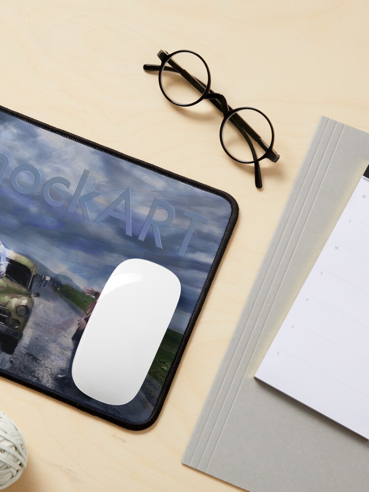 Thumbnail 3 of 5, Mouse Pad, mockART - Men Who Lost Their Heads Walk The Country Roads designed and sold by mockART.