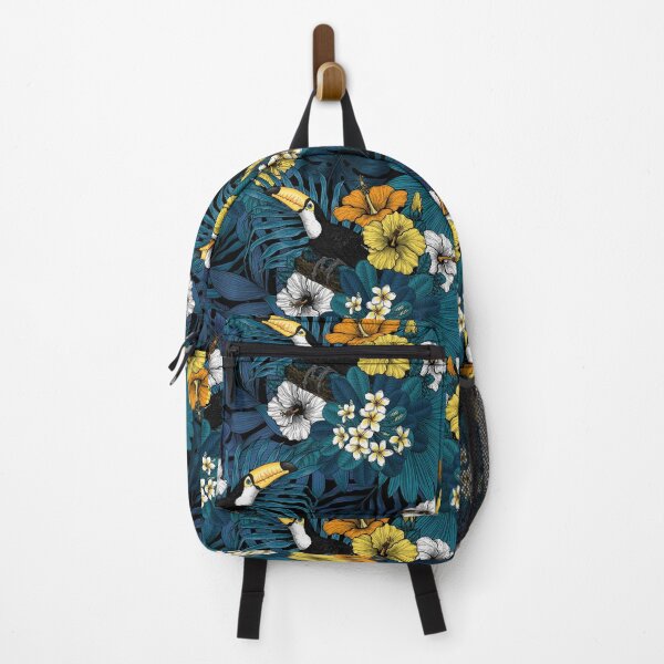 Item preview, Toucans amd tropical flora, blue , yellow , orange and white designed and sold by Katerina Mitkova Kirilova.