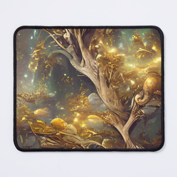 Item preview, Beautiful Golden WonderTree in the Galaxy | Artificial Intelligence generated Art designed and sold by StudioMoesker.