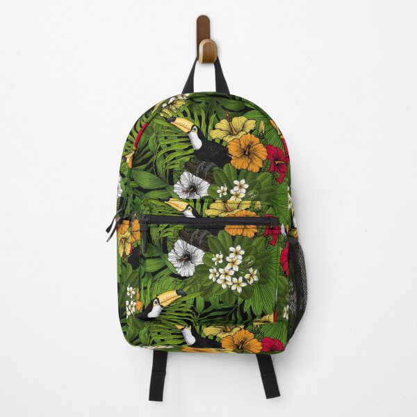 Item preview, Toucans amd tropical flora, green, yellow, red and orange designed and sold by Katerina Mitkova Kirilova.