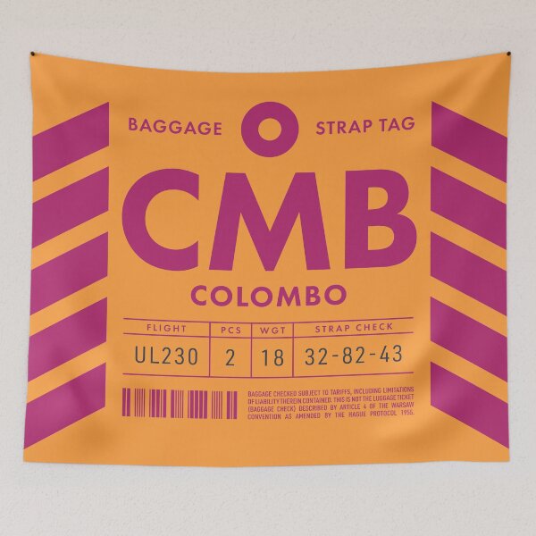 Item preview, Luggage Tag D - CMB Colombo Sri Lanka designed and sold by VoodooCircus.