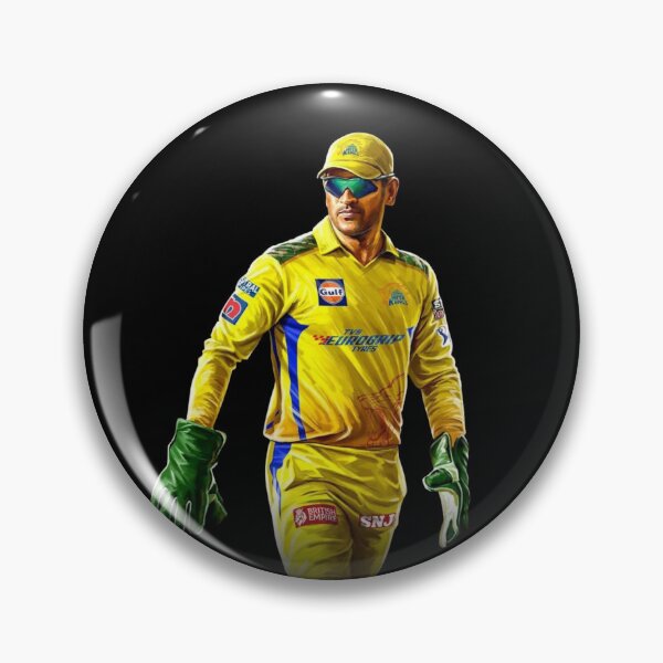 Item preview, Ms Dhoni Chennai Super Kings Portrait - IPL 2023 designed and sold by Dip-Art.