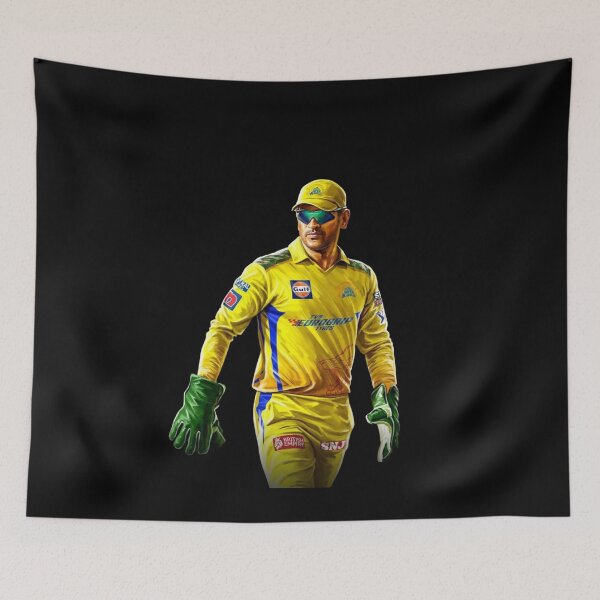Item preview, Ms Dhoni Chennai Super Kings Portrait - IPL 2023 designed and sold by Dip-Art.
