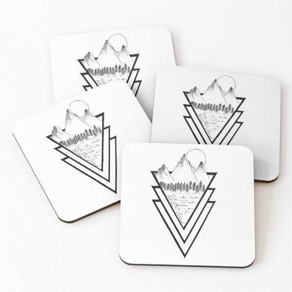 Item preview, Mountain And Trees Geometry Artworks designed and sold by RomeoSketches.