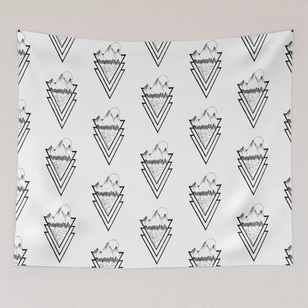 Item preview, Mountain And Trees Geometry Artworks designed and sold by RomeoSketches.
