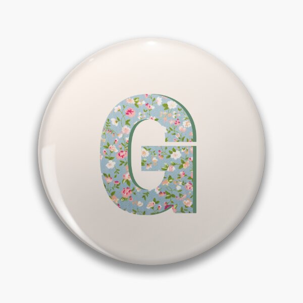 Item preview, Letter G Initial Blue Floral Print designed and sold by Thatgirlemu.