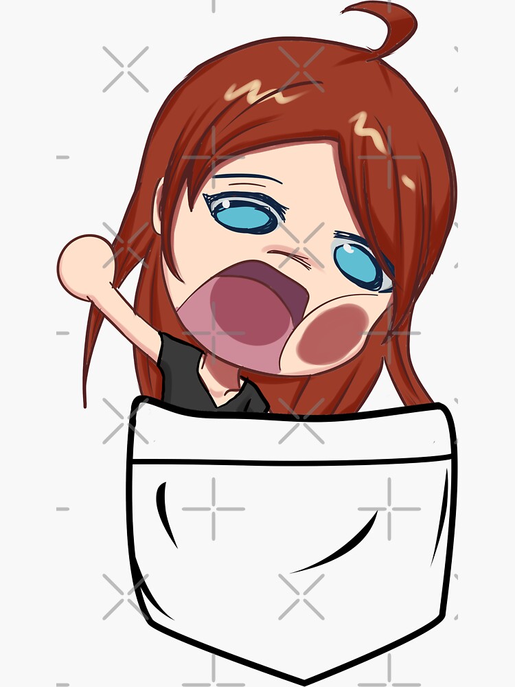 "Angry Pocket Girl | Anime Cute Emoji" Sticker for Sale by BBMarioni