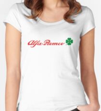 Alfa Romeo Quadrifoglio (red) Women's Fitted Scoop T-Shirt