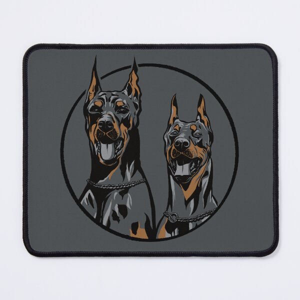 Item preview, Colour ink graphic illustration of two Doberman Pinschers designed and sold by Rooky8.