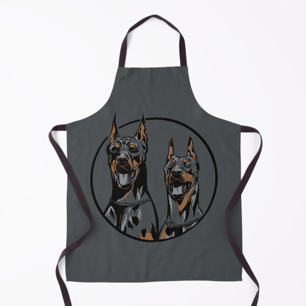 Item preview, Colour ink graphic illustration of two Doberman Pinschers designed and sold by Rooky8.
