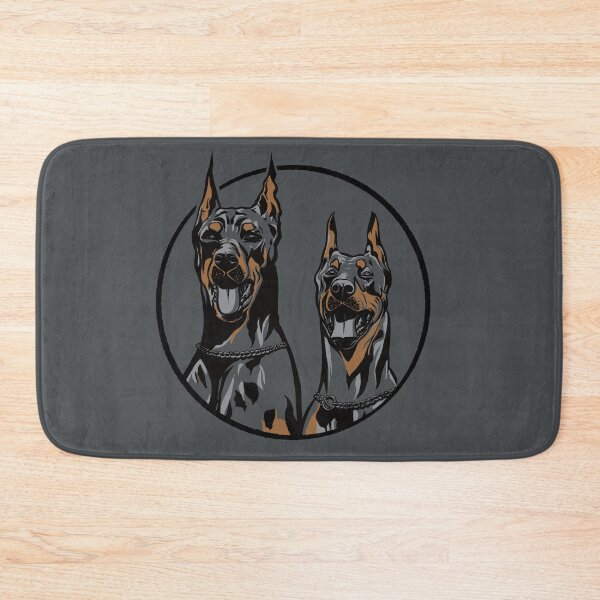 Item preview, Colour ink graphic illustration of two Doberman Pinschers designed and sold by Rooky8.