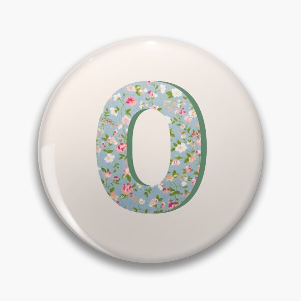 Item preview, Letter O Initial Blue Floral Print designed and sold by Thatgirlemu.