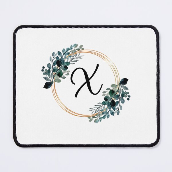 Item preview, Monogram Letter X | Laurels with Gold Borders designed and sold by JustSeasons.