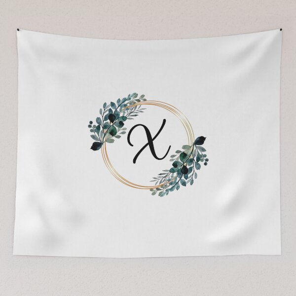 Item preview, Monogram Letter X | Laurels with Gold Borders designed and sold by JustSeasons.